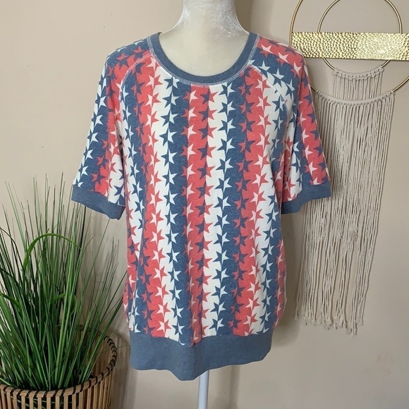 Lularoe •Stars & Stripes 4th of July patriotic tee - Picture 1 of 8